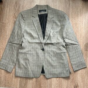 Jones New York petite - brown/tan plaid blazer jacket